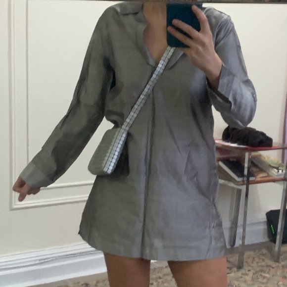 Michael Kors Silk / Cotton Silver Dress - Picture 1 of 12